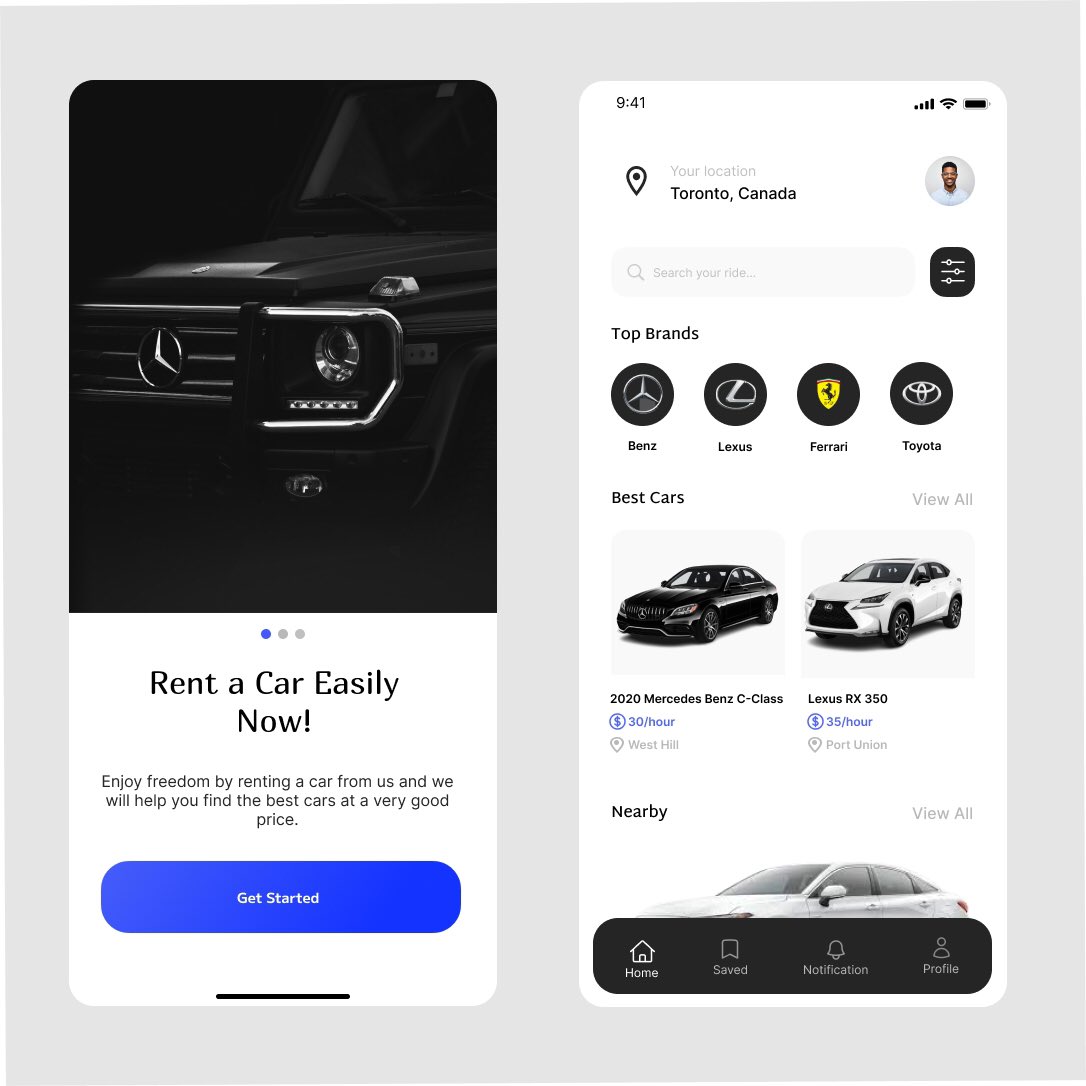 kingtee_007's tweet photo. Hey guys, this is a design concept for a car rental app. Let me know what you think.

#dailyui #dailyui50 #graphics #ui #ux #uiux #creativity #userexperiencedesign #userexperience #dailyui100 #uiuxdesigner https://t.co/a5NOq4xcZD