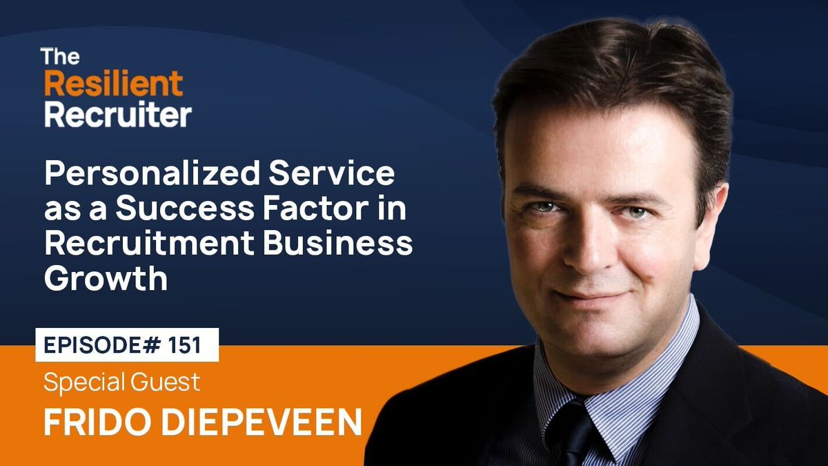 In this episode, Frido shared his wealth of experience from 17 years in recruitment and how his Dutch-Hungarian upbringing influenced his service-oriented approach toward his clients and candidates.  

Listen/read the shownotes here: recruitmentcoach.com/personalized-s…