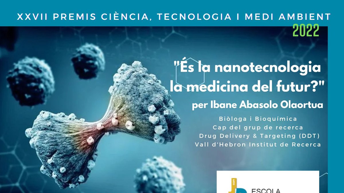 joanpelegricat's tweet photo. 🧬 Comencem la #SetmanadelaCiència amb la bona notícia que aquest dimecres lliurarem els XXVII Premis Ciència, Tecnologia i Medi Ambient, i a més a més ens visitarà la biòloga i bioquímica Ibane Abasolo, que ens parlarà de nanotecnologia i medicina. Som-hi!💪 https://t.co/uJ2E1yjaOI