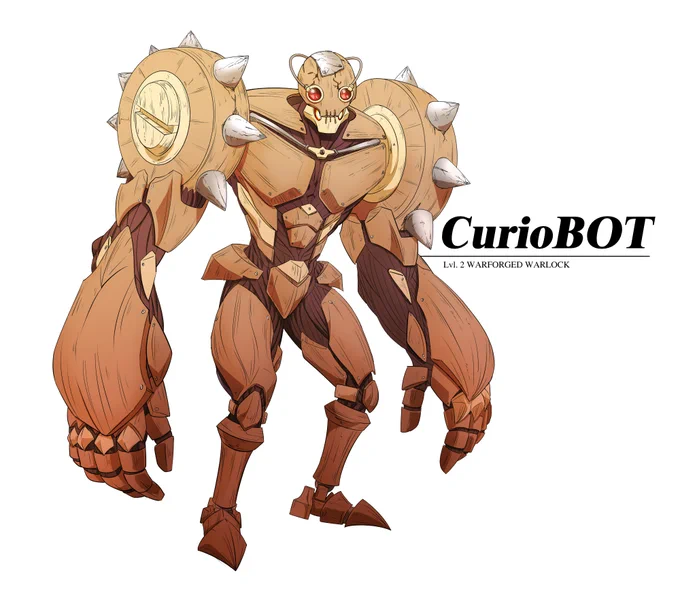 Magni Dezmond's DnD character CurioBOT, the big guns. 3/3 of #TempusDND #MagniOpus 