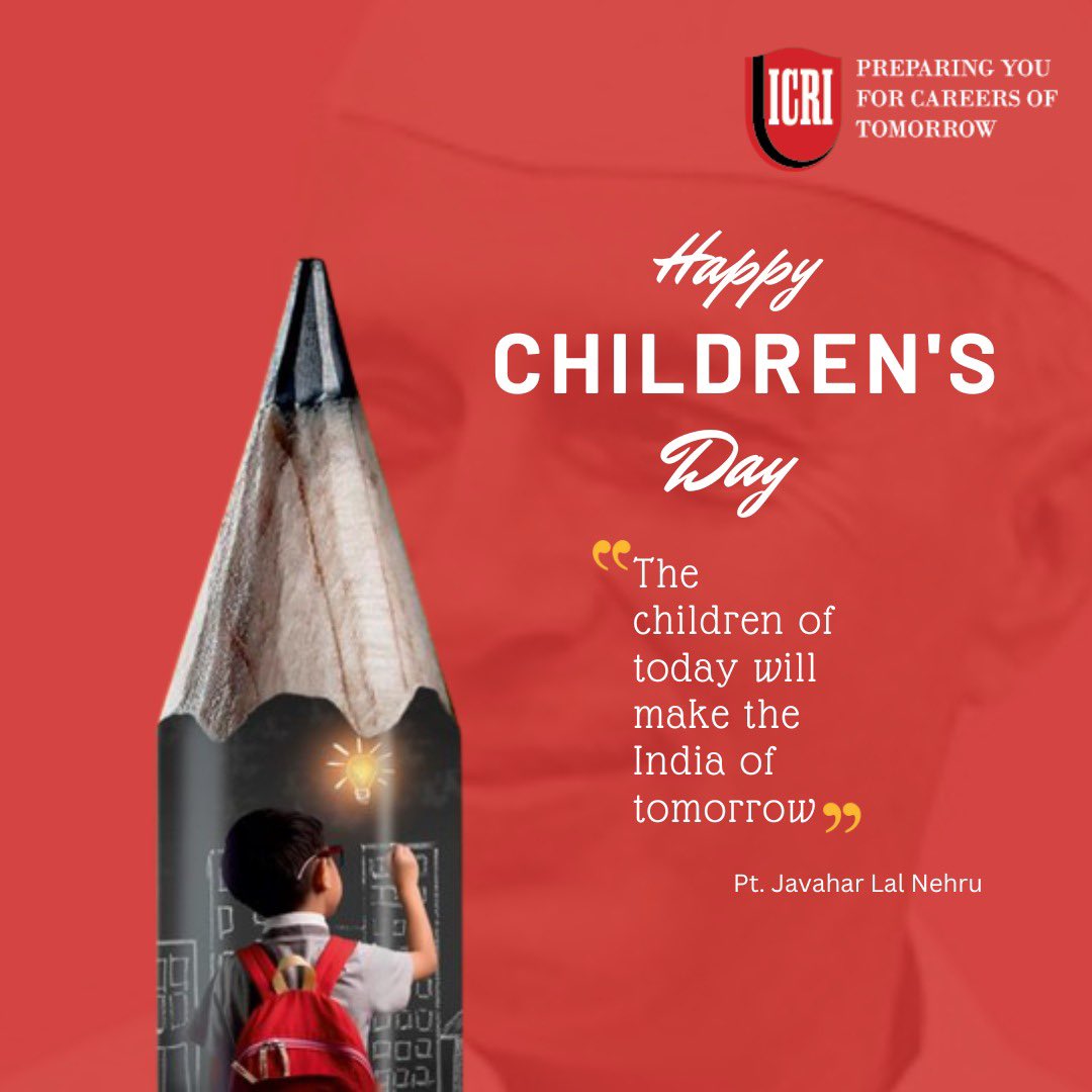 #Childrensday

The children of today will make the India of tomorrow. The way we bring them up will determine the future of the country. qouted by Pt. Jawaharlal Nehru

Visit Us
icriindia.com
ilamindia.in

#baldiwas #childrensday #oldschool #chachanehru
