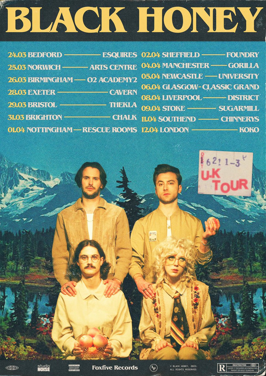 BLACKHONEYUK's tweet image. ANNOUNCEMENT we are going on tour next March ❤️🔥
WEDS 16/11 - pre-sale
FRI 18/11 - general sale
buy any copy of A Fistful Of Peaches from our shop to unlock presale acess!! If you already got one you’re good to go xxx