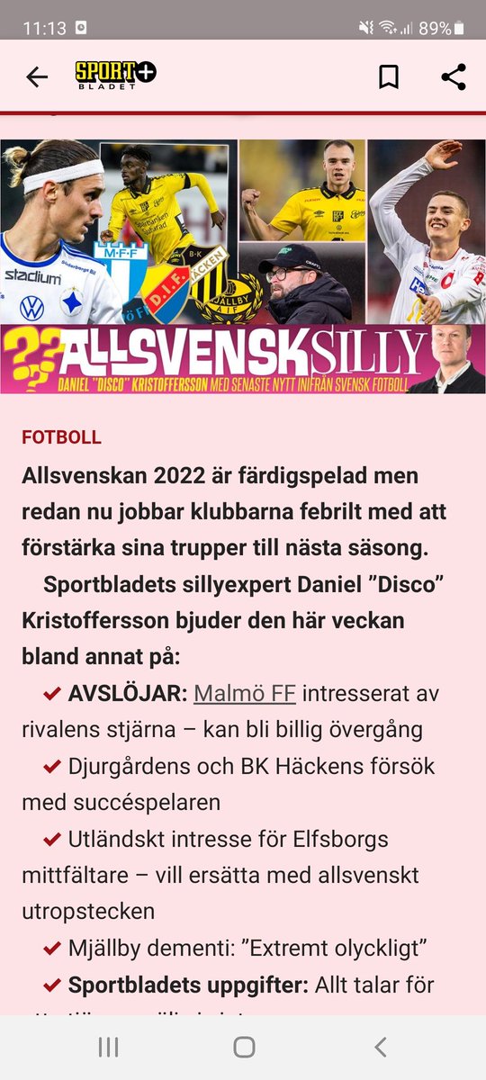 Någon Elfsborgare som har läst något om detta? 3 Elfsborgare på bilden!