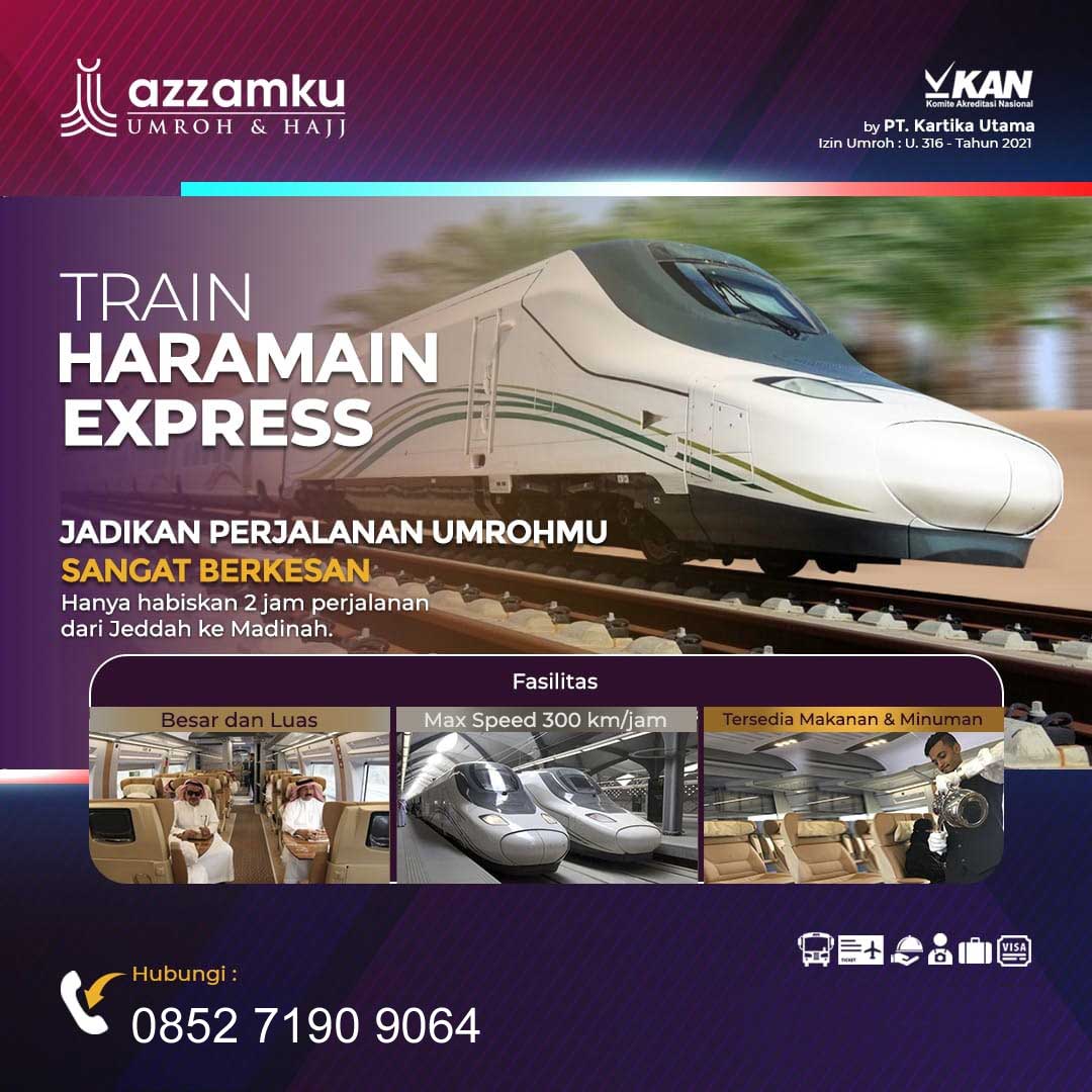 Train Haramain Express, jadikan perjalanan umroh mu sangat berkesan, hanya 2 perjalaan dari Jeddah ke Madinah

#umroh #umrah #keretaapi #train #haramainexpress #railway #jeddah #madinah #azzamku #umrohnyaman #umroh2022 #umroh2023