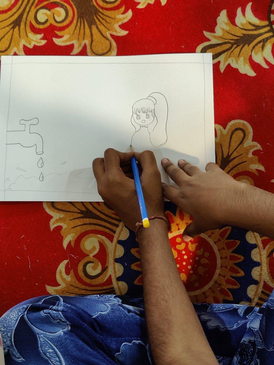 anahas8's tweet photo. Learning from children - even they worry about a future without enough water. 

Drawings at the #ChildrensDayCarnival at Bakkarwala Resettlement Colony. @SamratBasak01 @WRICitiesIndia https://t.co/2C1kBSkZJv