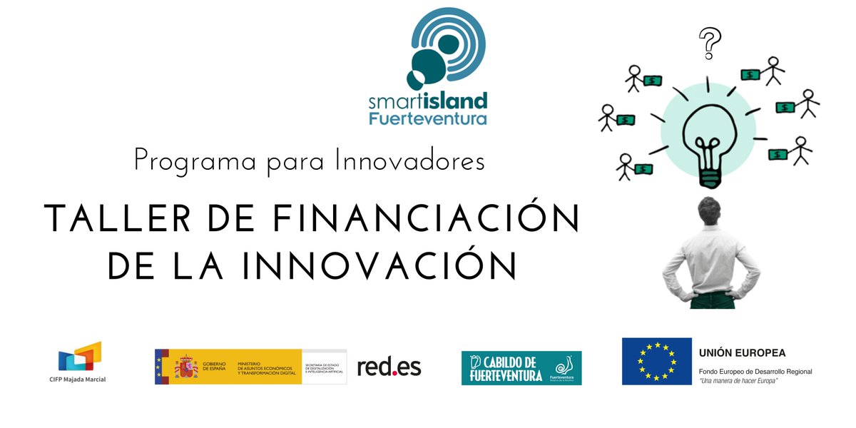 Ya te puedes inscribir en la actividad Taller de Financiación de la Innovación, formación GRATUITA. Comenzamos el martes 22 de noviembre en Fuerteventura, para más información-> bit.ly/3UzmRCH

#FEDER #fuerteventuraemprende #fuertenventuraopenisland #fuerteventura