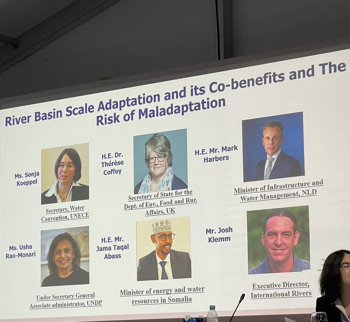 ayanharare1's tweet photo. Happening now @COP27P #waterday , H.E Minister @JamaTaqalAbbas delivering speech on Somalia water crisis, the benefits of river basin scale adaptation and the risk of maladaptation. https://t.co/xWnOc19DpQ