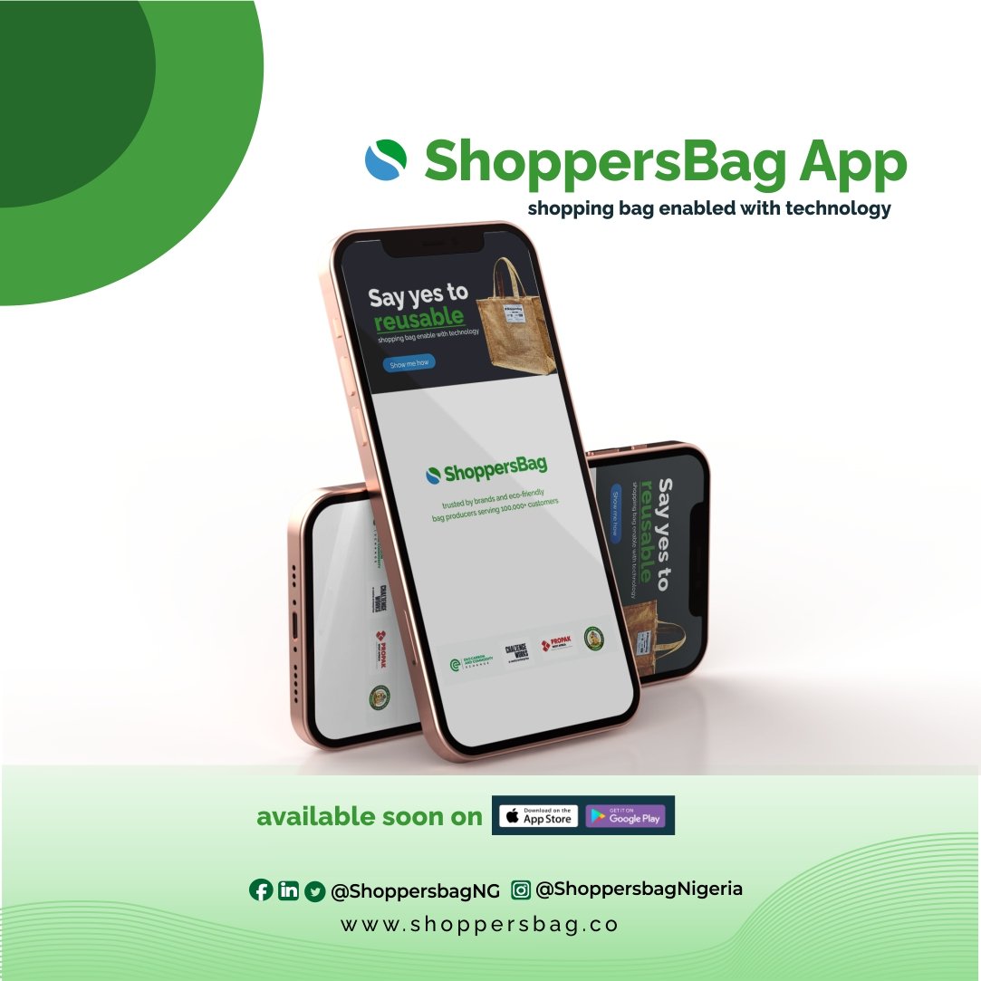 ShoppersbagNG's tweet photo. Join the community of reusable shopping bag users enabled with technologyβ¦.available soon on Android and ios Playstore!
#shoppersbag #wellofscience #sustainability https://t.co/LSIgaTaaCB