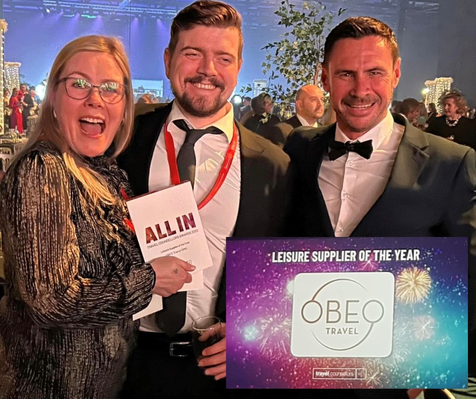 Thrilled to hear Obeo Travel win 'Leisure Supplier of the Year' at the Travel Counsellors conference in Liverpool this weekend. ASM is proud to represent Obeo in Ireland since 2016. Well done team Obeo! #TCConf2022 #traveltradetogether