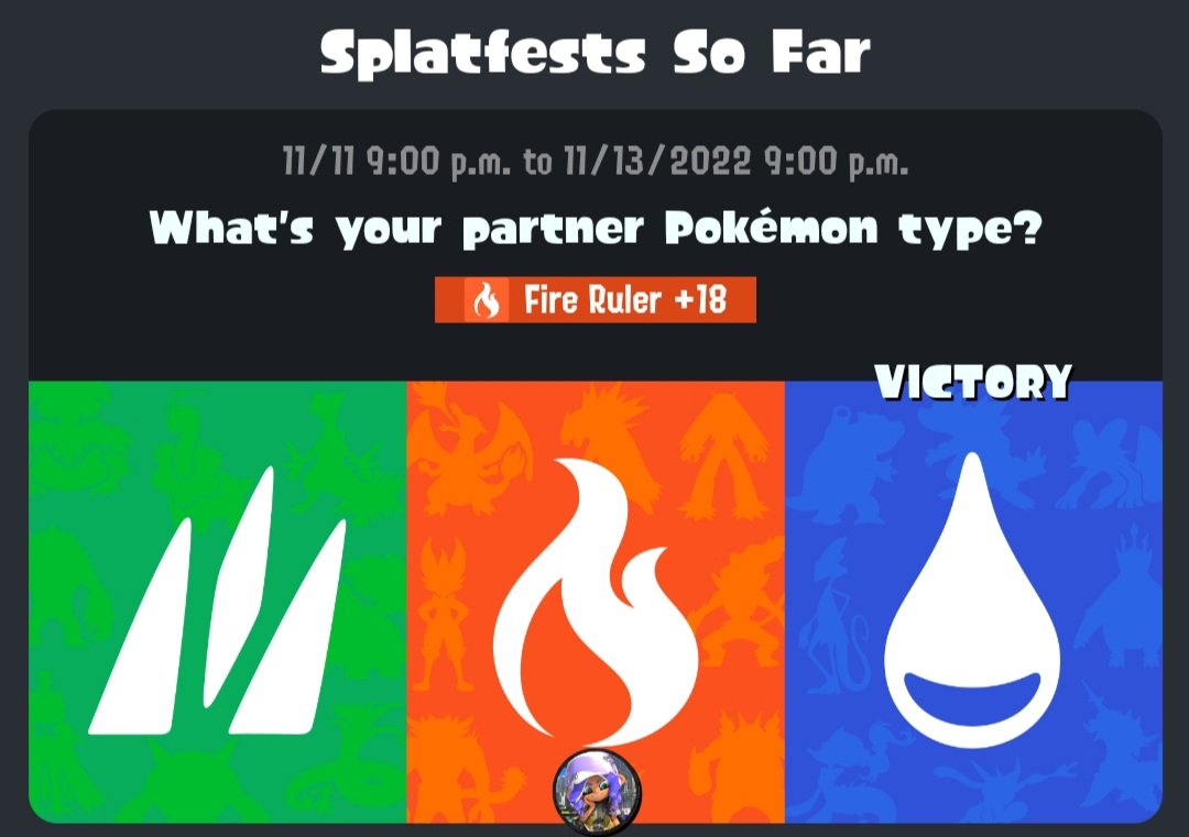 Splatfest was fun! Ended at fire ruler +18, next fest I'm gonna try to hit ruler +20 :D