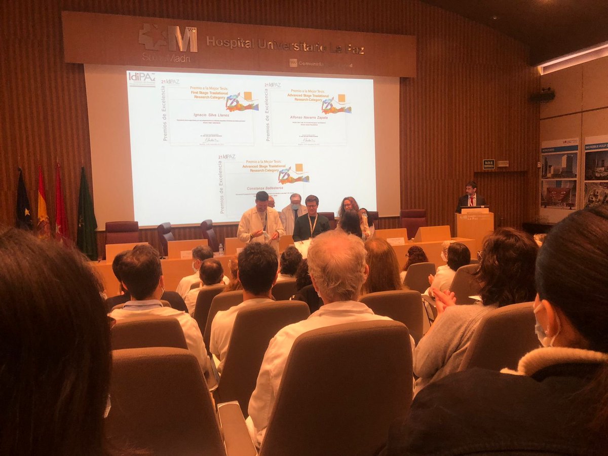 InflavasFarmaL4's tweet photo. One of our PhD students, Constanza Ballesteros, has just won the award for best doctoral thesis in Advanced Stage Traslational Research category from @IdipazScience Congratulations!! https://t.co/GUDaL8XBsP