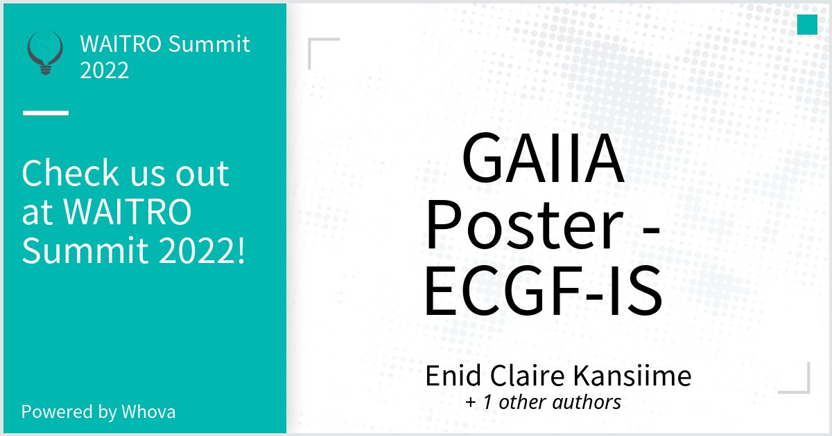 EnidClaire's tweet photo. Come check out our Poster at WAITRO Summit 2022. #WAITRO - via #Whova event app https://t.co/MoJzAezZrB