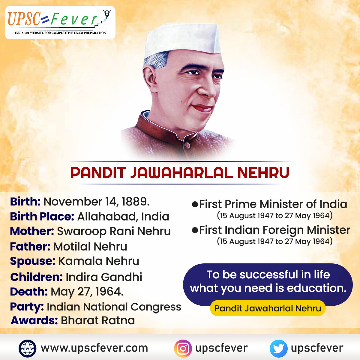 upscfever's tweet photo. > Pandit Jawaharlal Nehru Birth Anniversary
> Children's Day 2022
🌐: https://t.co/1XCi1xzdW5
📚 Encyclopedia for all #CompetitiveExams
#UpscFever #childrensday #childrensday2022 #nationalchildrensday #chachanehru #birthanniversary #congress #currentaffairs #upsc https://t.co/hDtjPc7Vm9