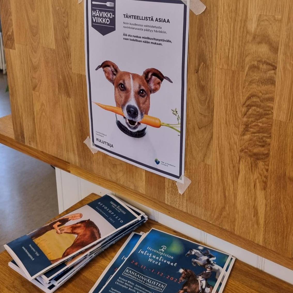 Hevosopiston hävikkiviikko! Olemme Hevospistolla sitä mieltä, että ruoka on liian hyvä ja tärkeä asia hukattavaksi. Haluamme hävikkiviikon avulla nostaa ruuan arvostusta ja vähentää hävikin määrään. Viikon aikana punnitaan hävikkiruuan määrään ja teemme vertailu viikon keväällä.