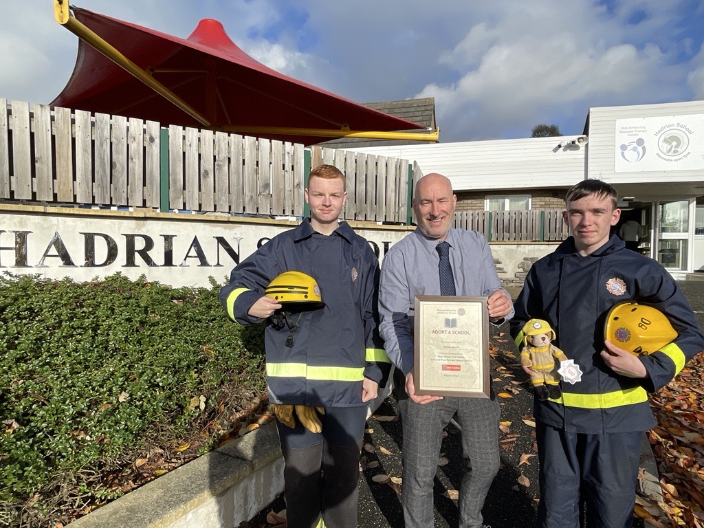 What a fantastic bunch! 🤗 Our fire cadets have been awarded a High Sheriff's commendation by @DWBavaird for their work in the community and fundraising for Hadrian's School Last week at Hadrian's School the cadets were surprised with the award 💻👉bit.ly/3A9mcj6