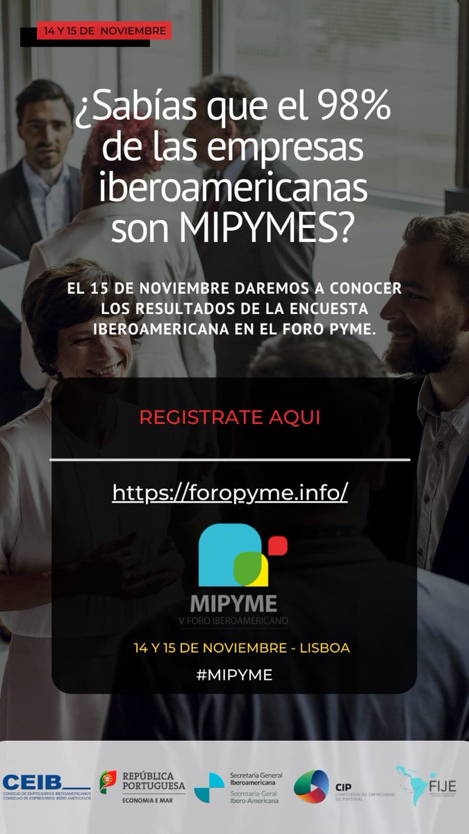 CPCchile's tweet photo. Recuerda, hoy y mañana #ForoPyme, en el que se darán a conocer los resultados de la Encuesta Iberoamericana #MiPyme.
Inscripciones: https://t.co/0fSZRPX0P0 https://t.co/JSGW08dfpW