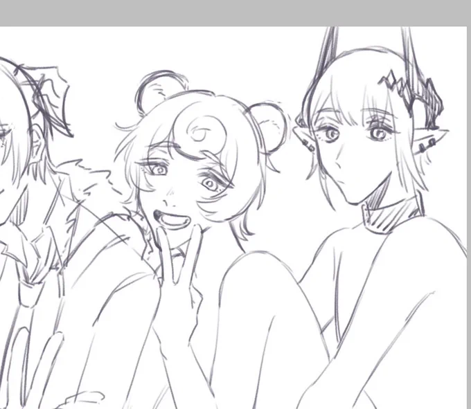 これは前に描こうとしてほったらかしてた男装ぐむちとまどろラフ ちゃんと描きたいな… 