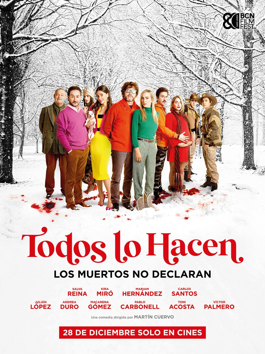 Os presentamos el cartel de “TODOS LO HACEN”, comedia en clave thriller dirigida por Martín Cuervo, que cuenta con un reparto coral encabezado por Salva Reina, Kira Miró, Julian López, Andrea Duro, Macarena Gómez, Toni Acosta y Carlos Santos. ¡Sólo en cines el 28 de diciembre!