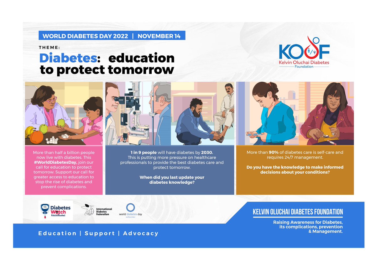 kodiabetesfdn's tweet photo. #November14 It’s World Diabetes Day today. You can access the free diabetes education at:
https://t.co/SM3R7kCxbn

#WorldDiabetesDay #EducationToProtecttomorrow #idf #diabetes #WDD2022 #wdd #diabetesawareness #diabeteswatch #idf #WHO #Insulin4all #diabetescare #insulin100 https://t.co/HqFavEhs8p