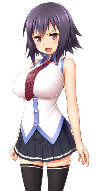 立ち絵の表情を組み合わせて、新たな立ち絵を創造してるけど、かわいいけど使い所のなさそうな顔。はっはっはーって感じ 