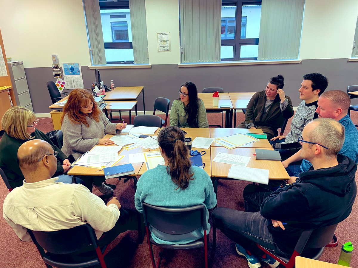 MctiernanMrs's tweet photo. This morning staff are revisiting our Literacy and Numeracy strategies through inter faculty/departmental working #leadershipoflearning @UGSchool https://t.co/KCcdoXaJ0Q