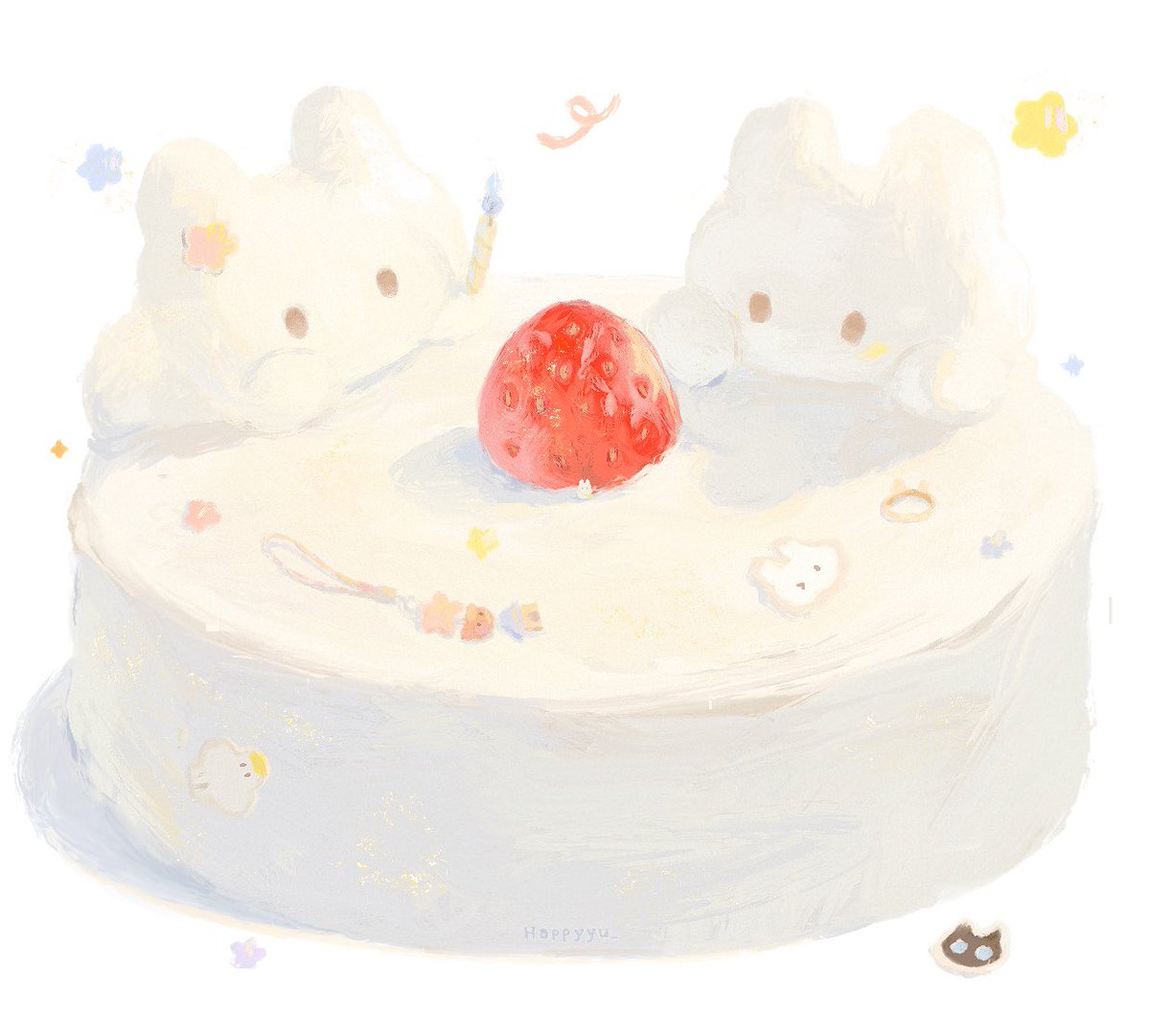 「strawberry cake  +.゜ 」|Gummy👒のイラスト