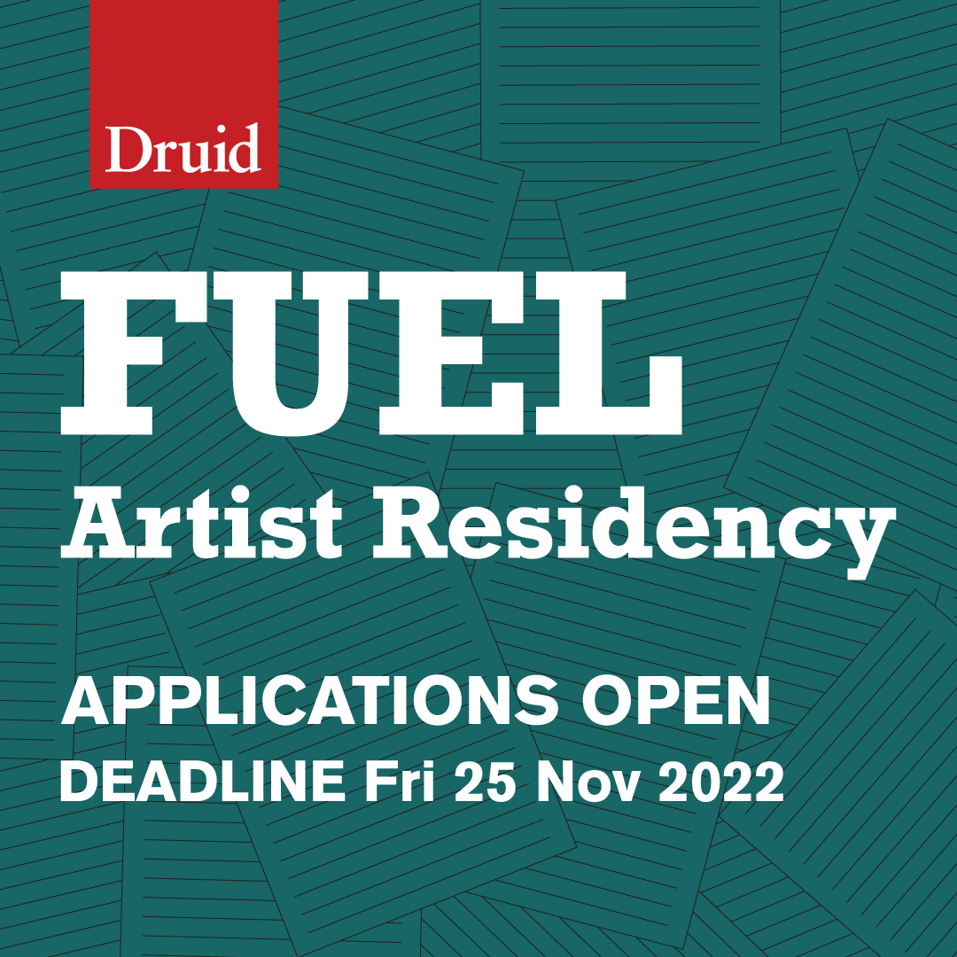 DruidTheatre's tweet photo. 🔥 Artist Opportunity 🔥

Applications are now open for FUEL 2023

FUEL is our 9-month artist residency programme for theatre-makers based in the West of Ireland

Apply today: https://t.co/SzlQwR1UTZ
Deadline: Fri 25 Nov https://t.co/71lCRkzDvI
