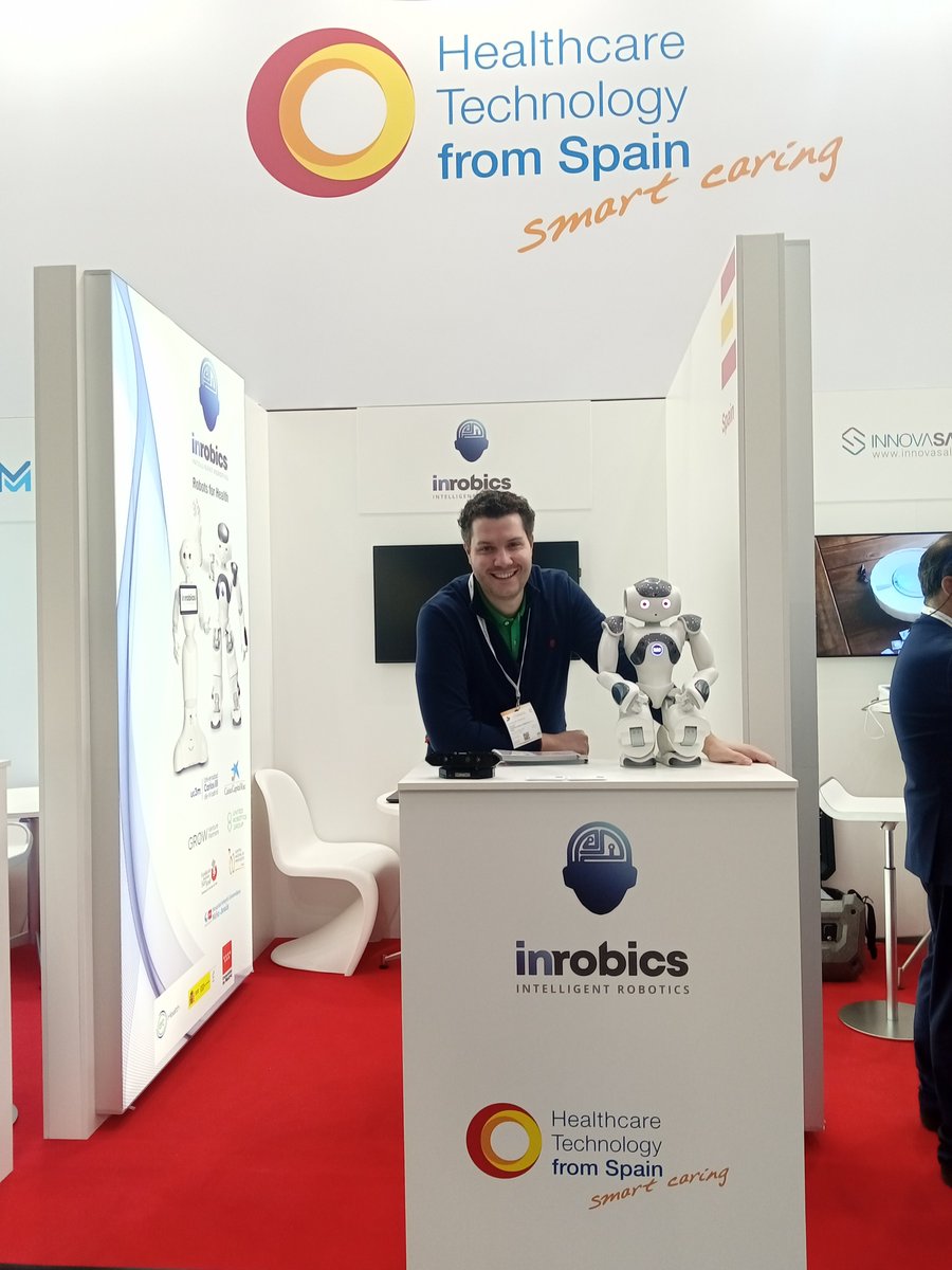 inrobics's tweet photo. #MEDICA2022 begins, the leading fair for the medical sector. We are waiting for you in hall 15, stand K03

#Internacionalization #Socialrobots #Inrobics #HealthcareTechnology #Dusseldorf #MedicalEvents #TechnologyForLiving #healthtech https://t.co/RixvSBDyZI