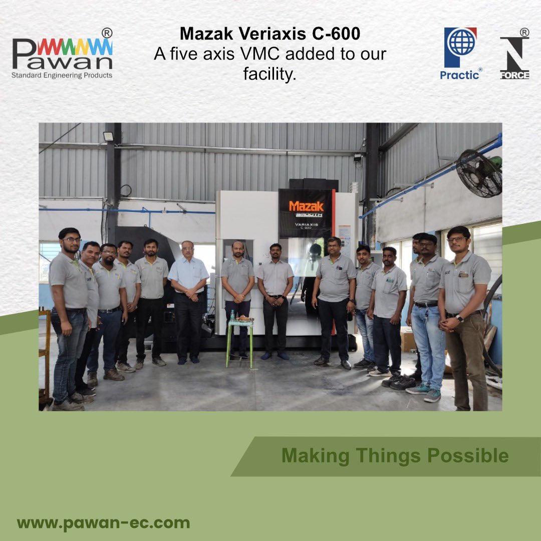 PawanGroup's tweet image. A new 5 axis VMC added to our facility. And it is a Mazak India Variaxis C-600.

#Newmachine #makingthingspossible #Mazak #Pawan