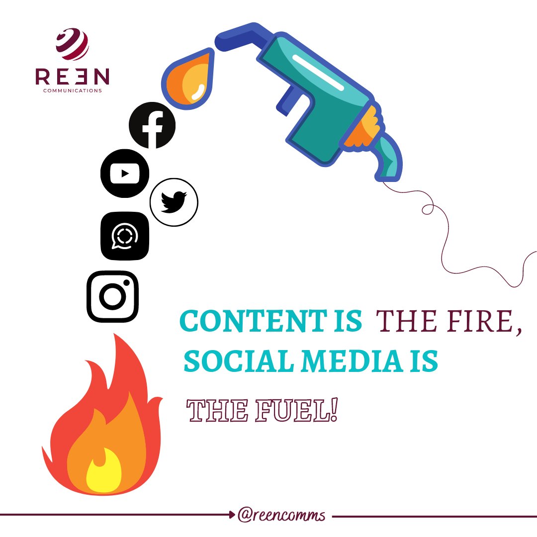 ReenComms's tweet photo. Content marketing is how you get the fire 🔥 going to increase your standards and social media is how you get it going even faster! 

Drop 🤌🏾 if this makes sense! 
.
.
#reencommunications #marketing #communicationagency #mediauganda #publicrelations #strategiccommunication #PR https://t.co/qhG9Q5uWC5
