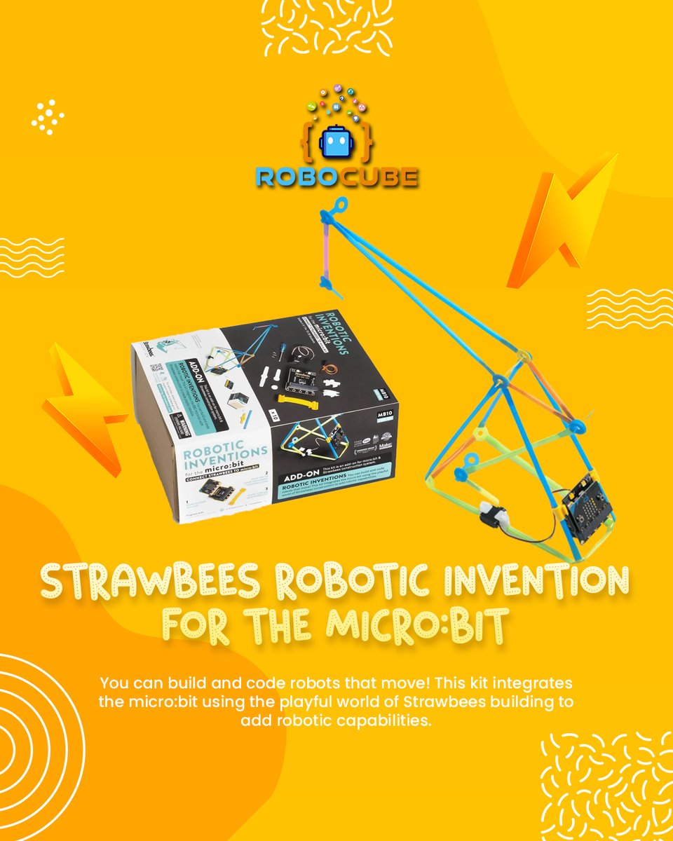 You can build and code robots that move! This kit integrates the micro:bit using the playful world of Strawbees building to add robotic capabilities.

✳️Robotics with micro:bit
✳️Snap-on electronics
✳️Add-on to micro:bit
✳️Ages 8-14
✳️10-20 Students
✳️130 pieces

 #STEM