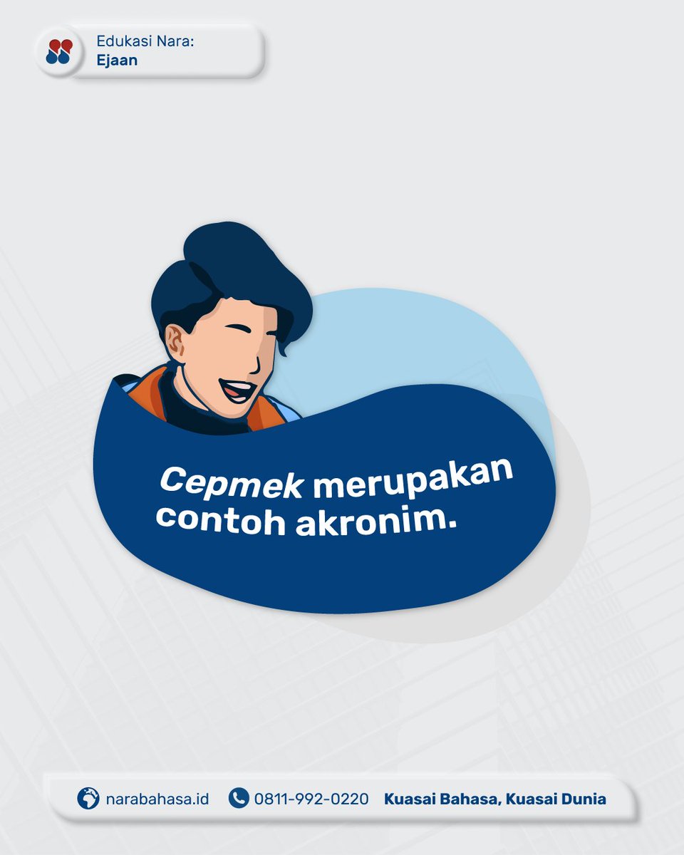 narabahasa's tweet photo. Kamu tanya? 🧑🎤
#ejaan #akronim #cepmek #narabahasa https://t.co/XkGIGYQVwm