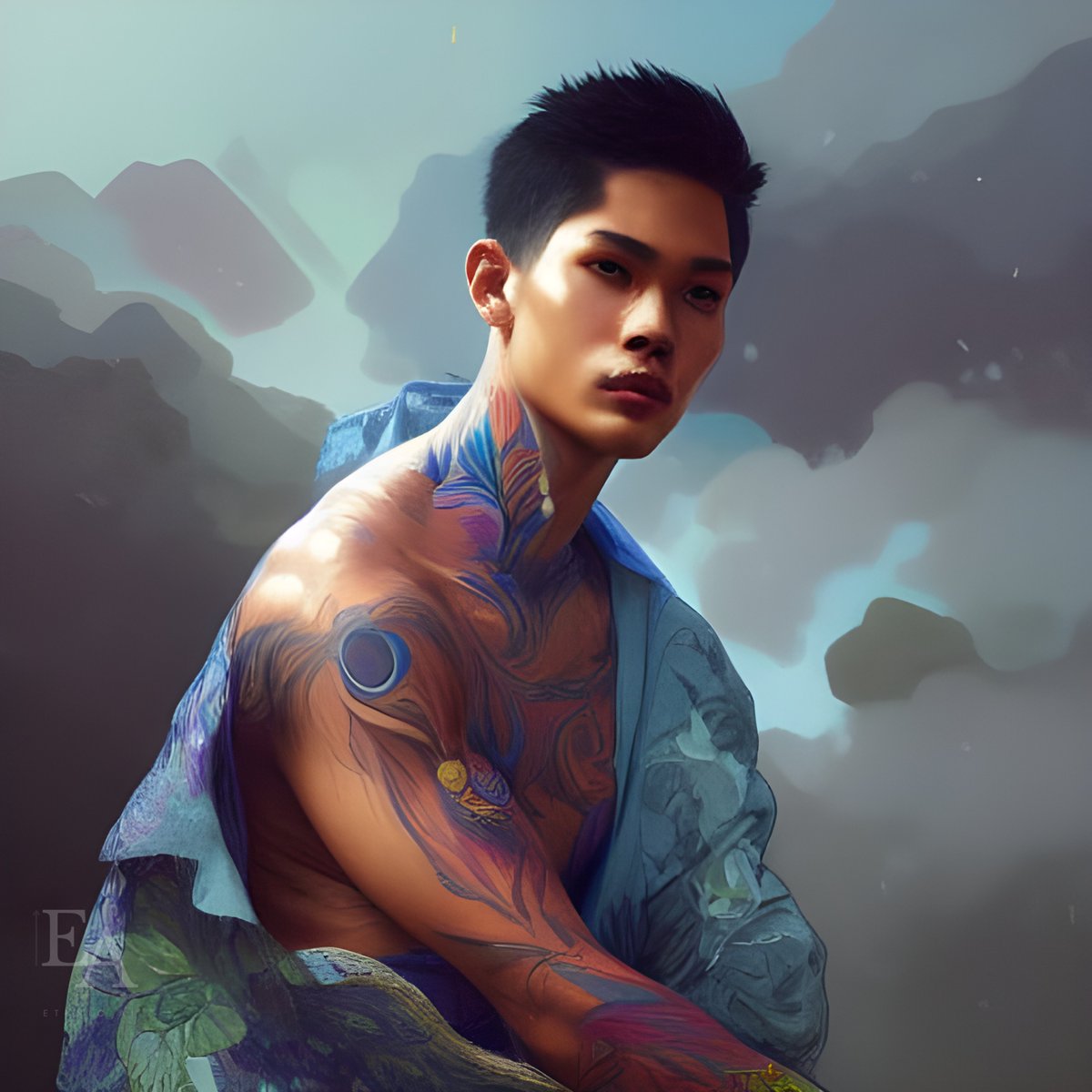 Aquilino. “Eagle”
.
#indigenous #indigenousart #filipino #beauty #ai #aiart #artificialintelligence #colour #radience #emotion #instaart #youth #digitalart #Tattoo #Filipinocollection #age #wisdom #ethnicai