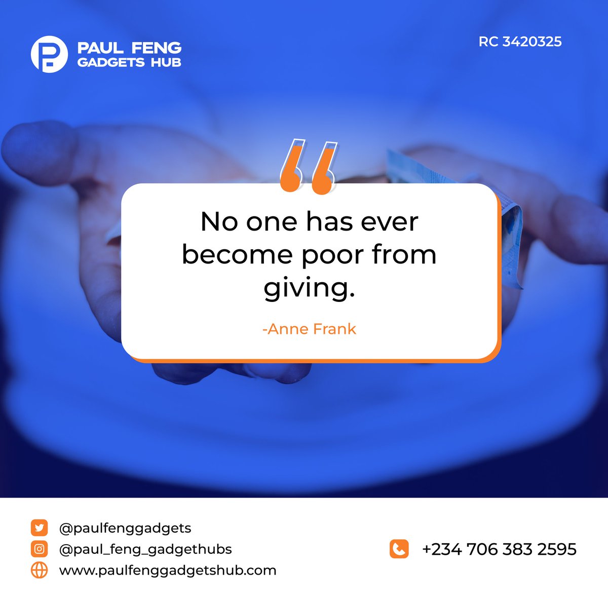 Never stop giving…
#giversneverlack