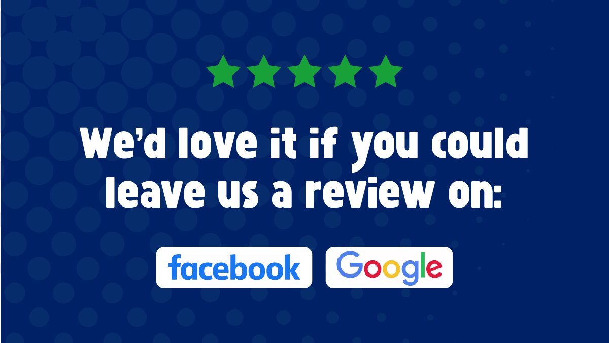 We appreciate all of your support and would love it if you could leave us a review via Facebook or Google: bit.ly/3fxdnYN