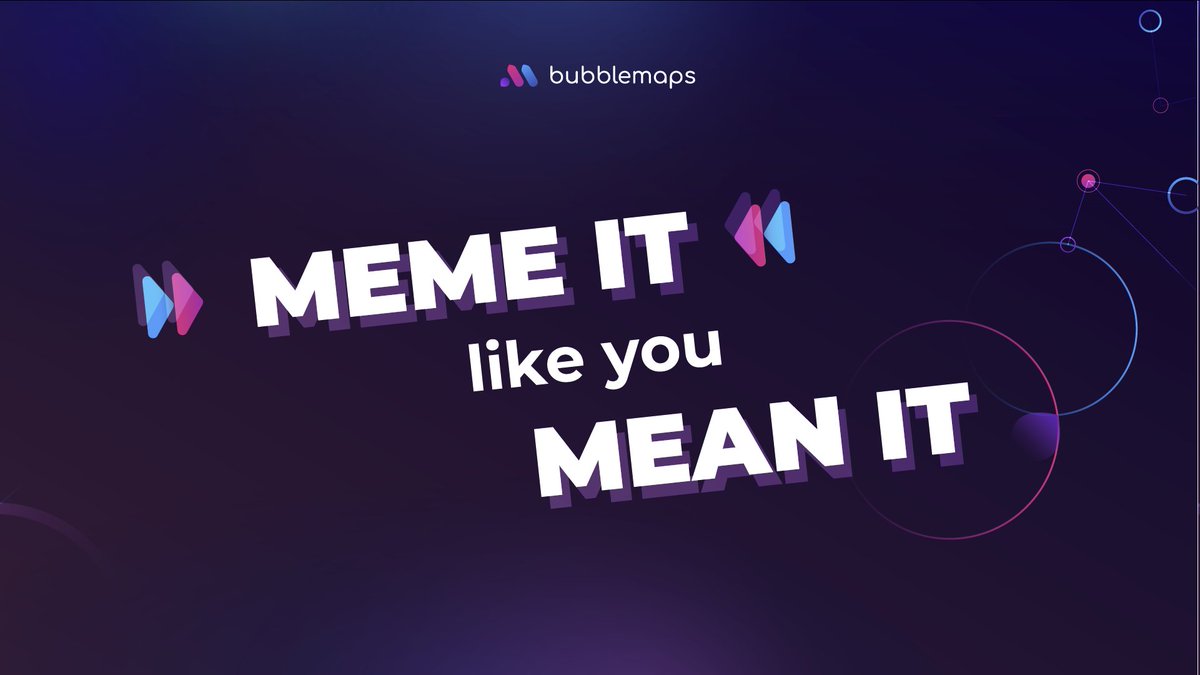 While we wait for our biggest announcement to date... It's time for a Bubblemaps MEME CONTEST!

Three winners will get a total of $500 🥂

🥇$250
🥈$150
🥉$100

Rules in the comments below 👇
