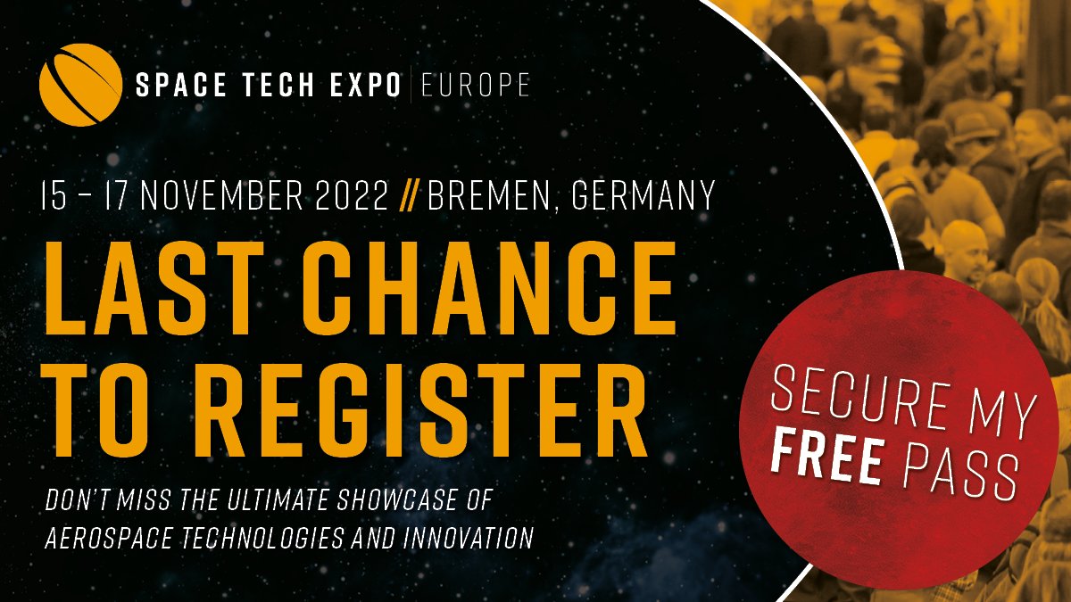The clock is ticking until we open the doors to the fifth edition of #SpaceTechExpoEurope tomorrow! Thousands of space professionals have already secured their golden ticket to discovering the future of the industry. Join them and register for FREE here: ow.ly/7fG750LyS9o