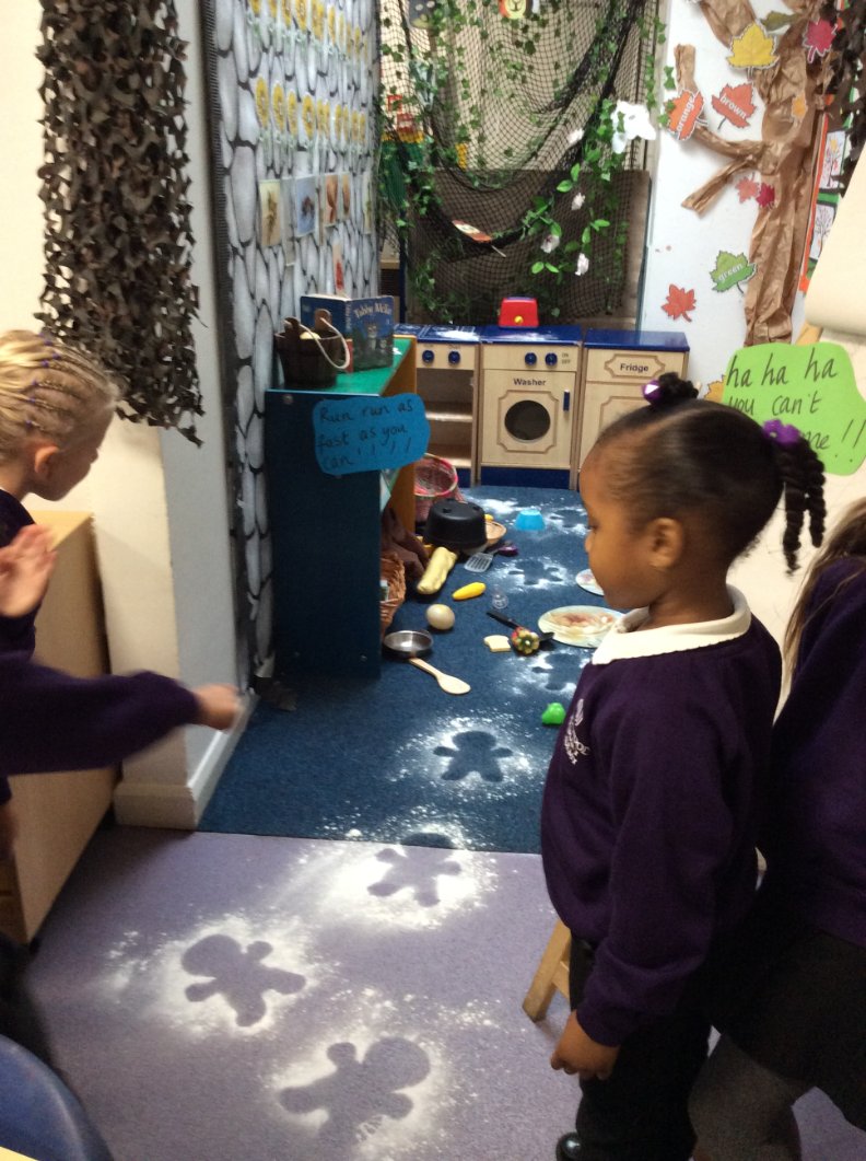 The Gingerbread Man has escaped from the kitchen in Reception this morning! #inspiringwritinginreception