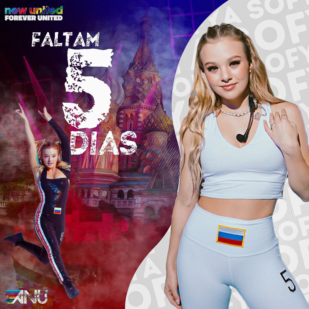 AnonimaNUnited's tweet photo. CONTAGEM REGRESSIVA! 🗓️
Faltam apenas 5 DIAS para o início da “Forever United Tour”. Qual música que a Sofya tem destaque que não pode faltar? ❤️✨
#nowunited #sofyaplotnikova #foreverunitedtour https://t.co/7mwYewxpHu
