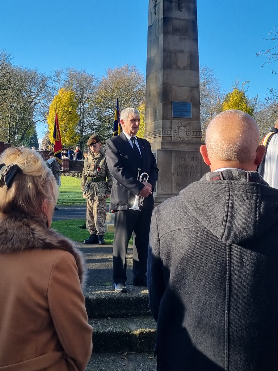 LadybridgeLs's tweet photo. So proud of H this morning. Lovely photos received of him at the Farnworth Remembrance Sunday event yesterday. Well done for standing still for 45 minutes guarding the cenotaph...very respectful. @LadybridgeHigh @HeadLadybridge https://t.co/nit02EEWdg