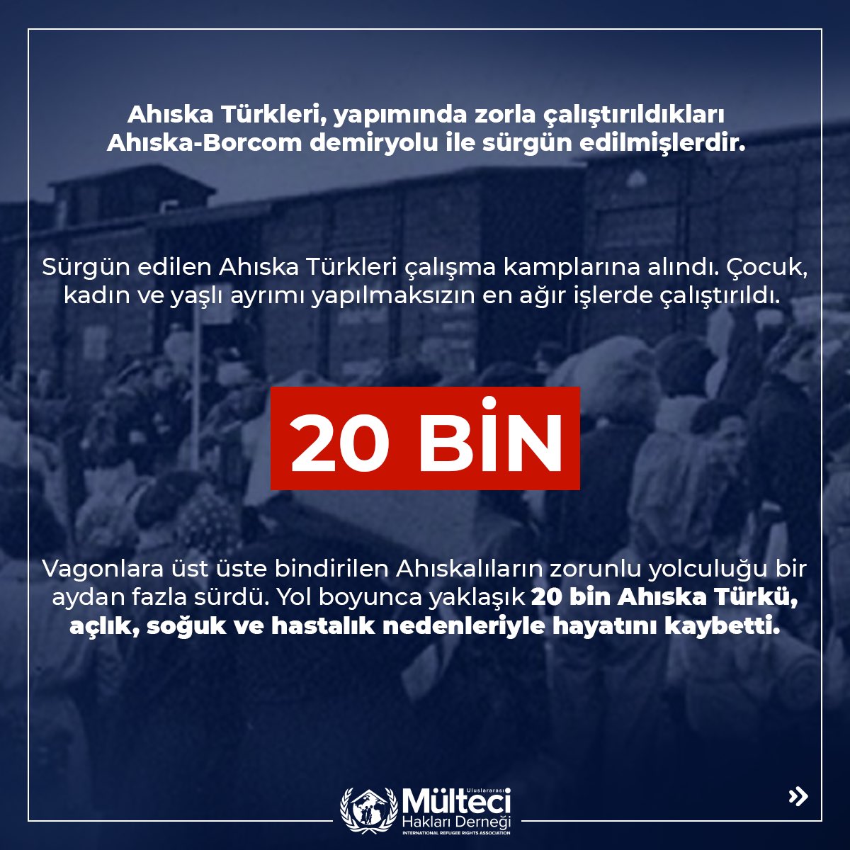 multecihakder's tweet image. 📌20 bin Ahıska Türkü açlık, soğuk ve hastalık nedeniyle  hayatını kaybetti.