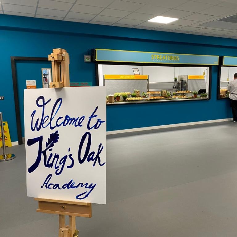 IntegraBuild's tweet photo. The new canteen we've built at King's Oak Academy in Bristol is officially open!

The school celebrated its 100th birthday last week with a special afternoon tea. 🧁

This has been a brilliant project, and we're proud to have delivered a high-quality new facility.

#makeitmodular https://t.co/OKEfjsXeqv