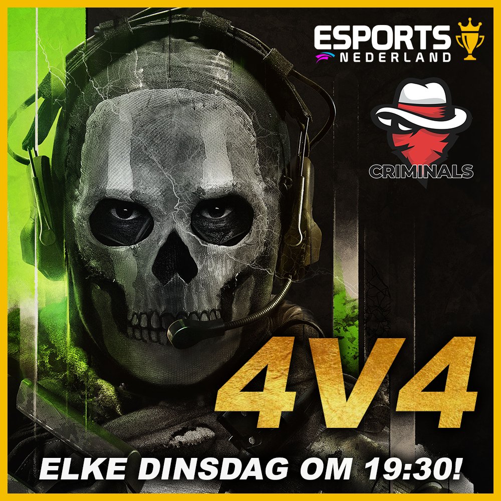 Modern Warfare 2 speler opgelet!🎮🚨

Vanaf vandaag iedere dinsdag Modern Warfare 2 op esportsnederland!
Doe elke week mee en win e-points die je kan uitgeven in de webshop. 

Schrijf je nu in via: esportsnederland.nl/tournaments 

#modernwarfare2 #Tournaments #4vs4 #MWII