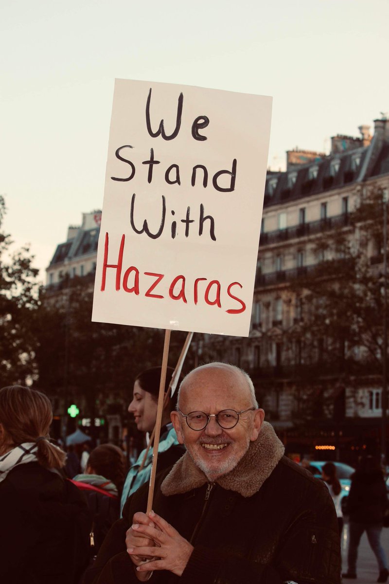 rahman_akbari20's tweet photo. This is my dear French friend who is in his 70’s. I told him about the Hazara Genocide and difficult life for Hazaras in #Afghanistan. He was heartbroken and wanted to come protest with us in Paris. We need to keep telling our story ✊🏻 #StopHazaraGenocide https://t.co/BdDez3oNYa