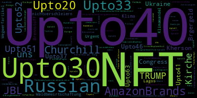 infokalyptisch's tweet photo. Trending in my timeline now: #Upto40 (6) #NFT (5) #3999 (4) #Upto33 (3) #Upto20 (3) #AmazonBrands (3) #Churchill (3) #Upto30 (3) https://t.co/02k4nqFanD