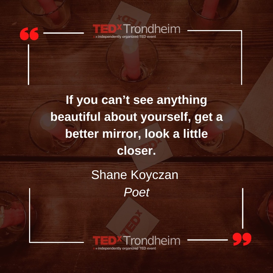 To hear more inspiring talks, join us at the main TEDxTrondheim conference this 
year on the 20th of November at Ladekaia! 
Grab your tickets at: bit.ly/3qoKVuo
#MondayMotivation #ideasworthspreading
#tedxtrondheim