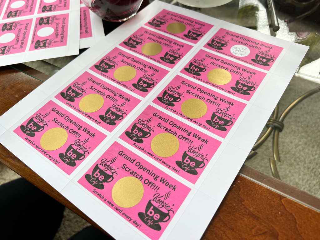 It's our Grand Opening Week! We are celebrating by giving out scratch-off tickets with each purchase. Prizes include discounts, free items, and more! Come and see us Mon-Sat 7:30am - 3:30pm! We're located at 1103 Washington in Grand Haven. kenziesbecafe.org