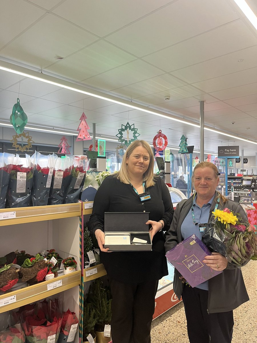 Congratulations to Carol who is celebrating 30 Years with the Coop this week.🎉🥳 from all your colleagues at Croftfoot Coop @rscullion89 #coopradio