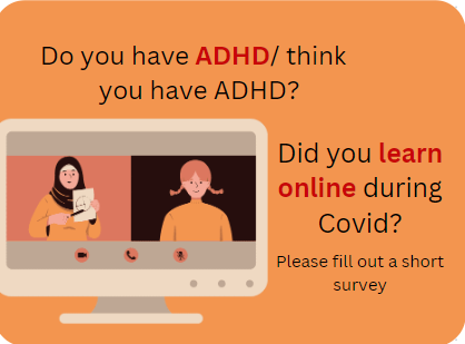 EmilyDa02708656's tweet photo. We are doing #research into #ADHD and communication during #onlinelearning! 
If you have ADHD and had #Onlineclasses during #COVID19, tell us how you communicated by filling in a short survey:https://t.co/ROxjsXX901
#TeamADHD #adhdtwitter #collegestudents #youngadults #university https://t.co/6DzJUuYp8B