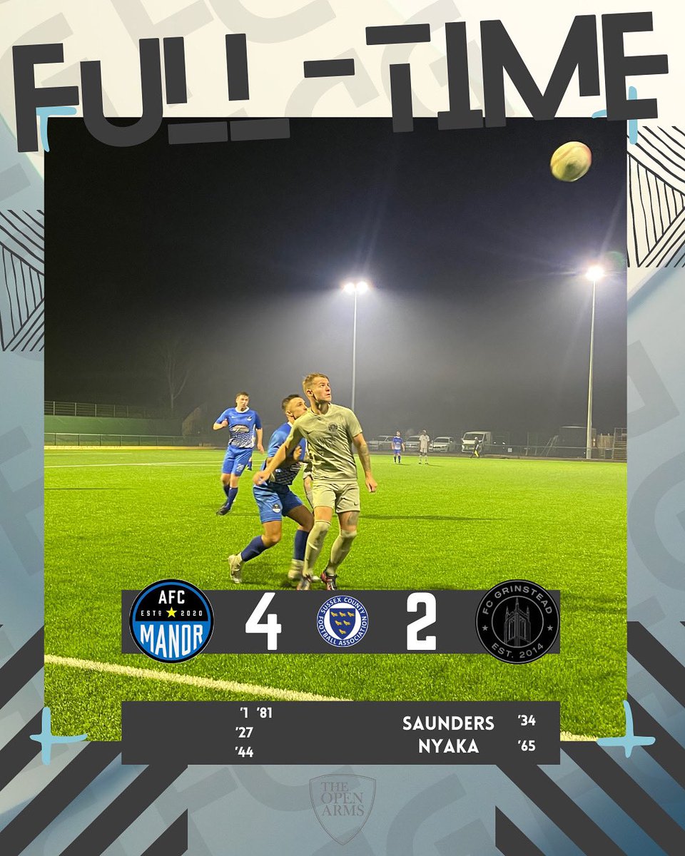 FCGrinstead's tweet image. Full time @ Newhaven 

Not our night unfortunately, as we concede 4 to Manor for the second time this season. 

Best of luck in the final @AfcManor